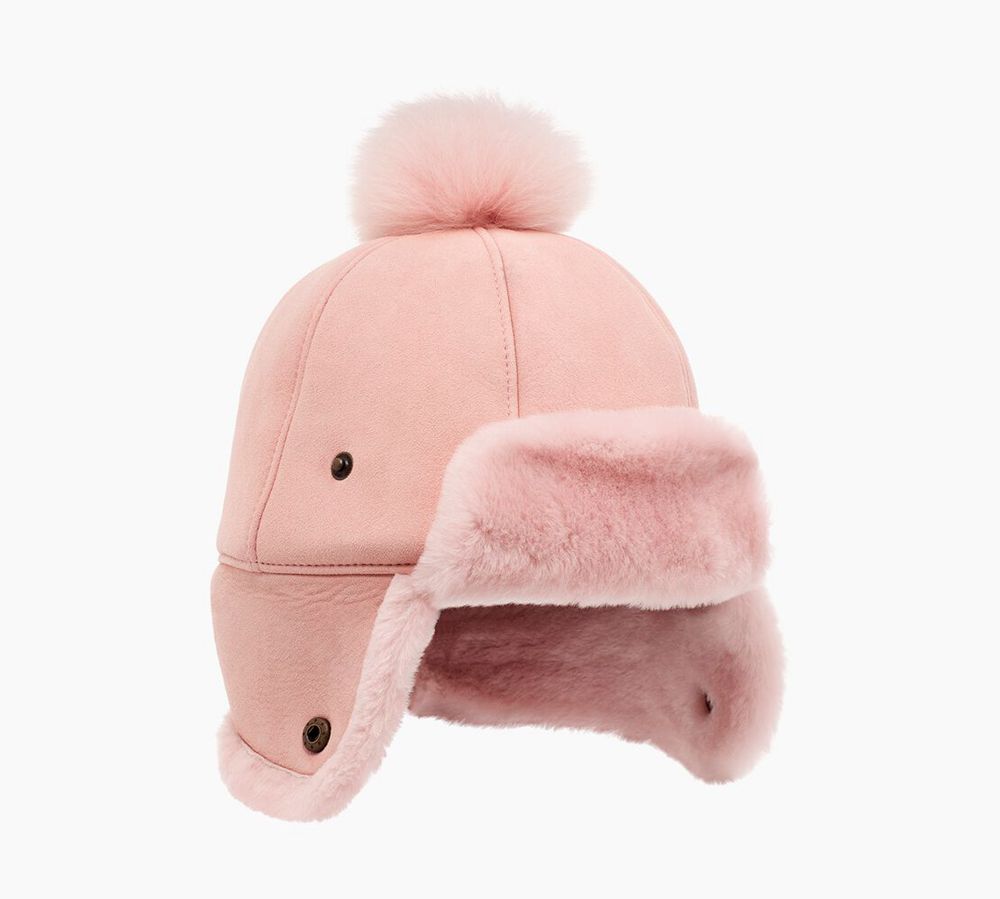 Ugg Hats Womens - Ugg Up Flap Pink - 026UCMREW